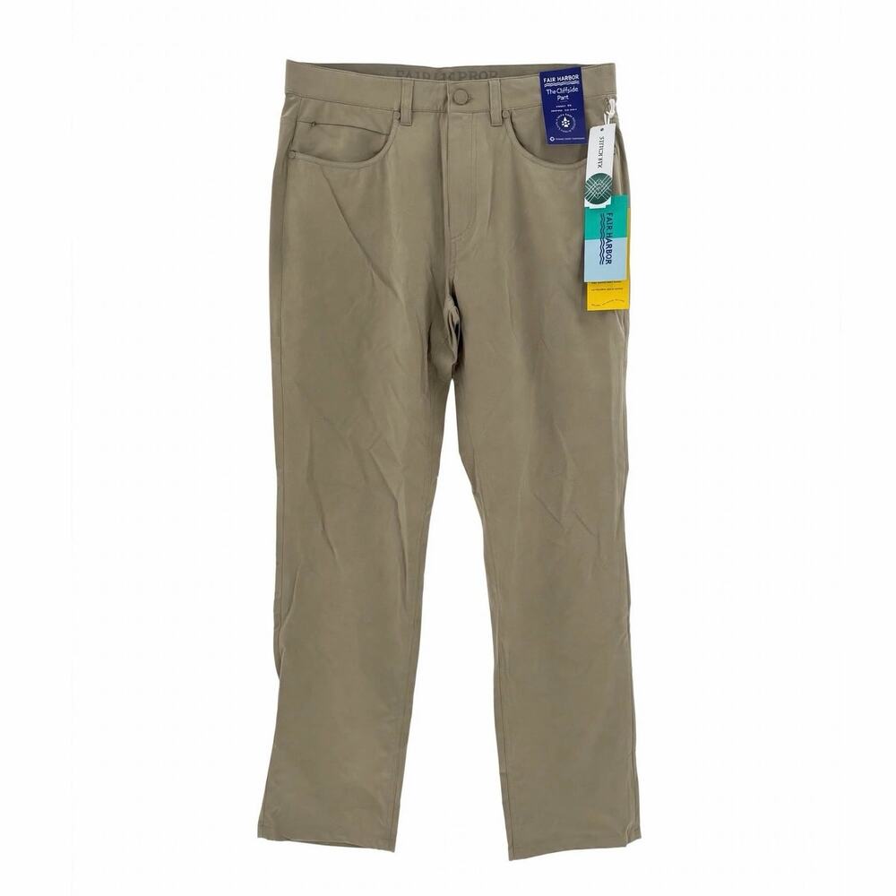 NWT Fair Harbor The Compass Pant Mens 30x30 Beige Sand Stitch Fix New
